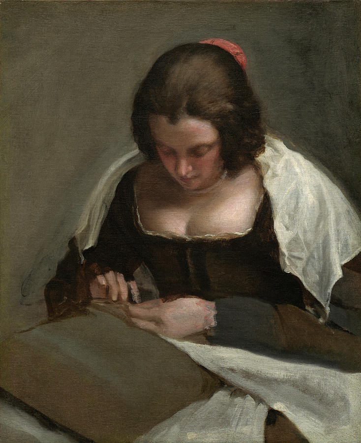 The Needlewoman #2 Painting by Diego Velazquez