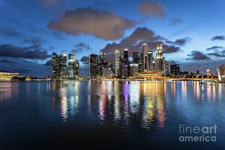 The nights of Singapore #2 Photograph by Didier Marti