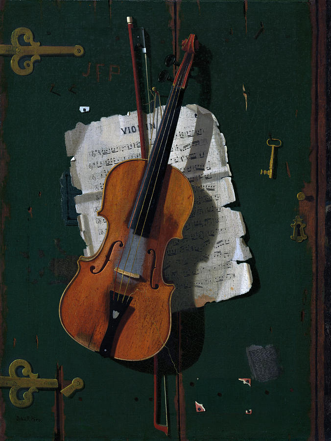 The Old Violin #2 Painting by John Frederick Peto