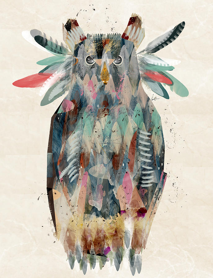 Owls Painting - The Owl by Bri Buckley