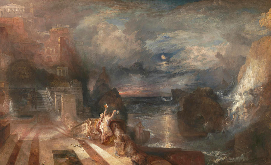Coastlines Painting - The Parting of Hero and Leander #2 by Joseph Mallord William Turner
