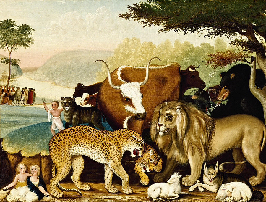 The Peaceable Kingdom #11 Painting by Edward Hicks