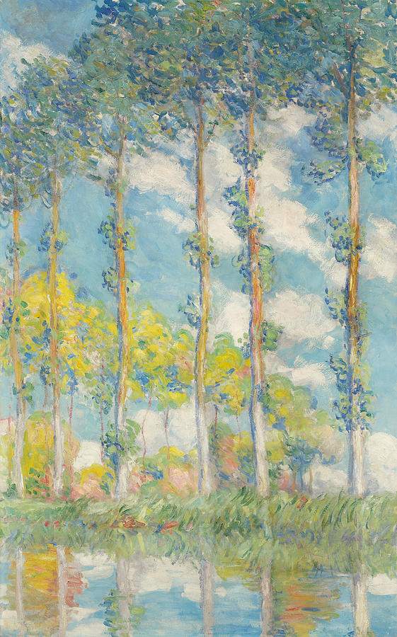 The Poplars Painting by Claude Monet