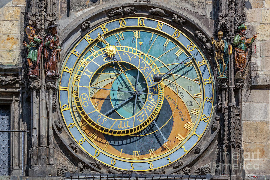 The Prague astronomical clock, or Prague orloj in Prague, Czech Republic #2 Photograph by Michal Bednarek