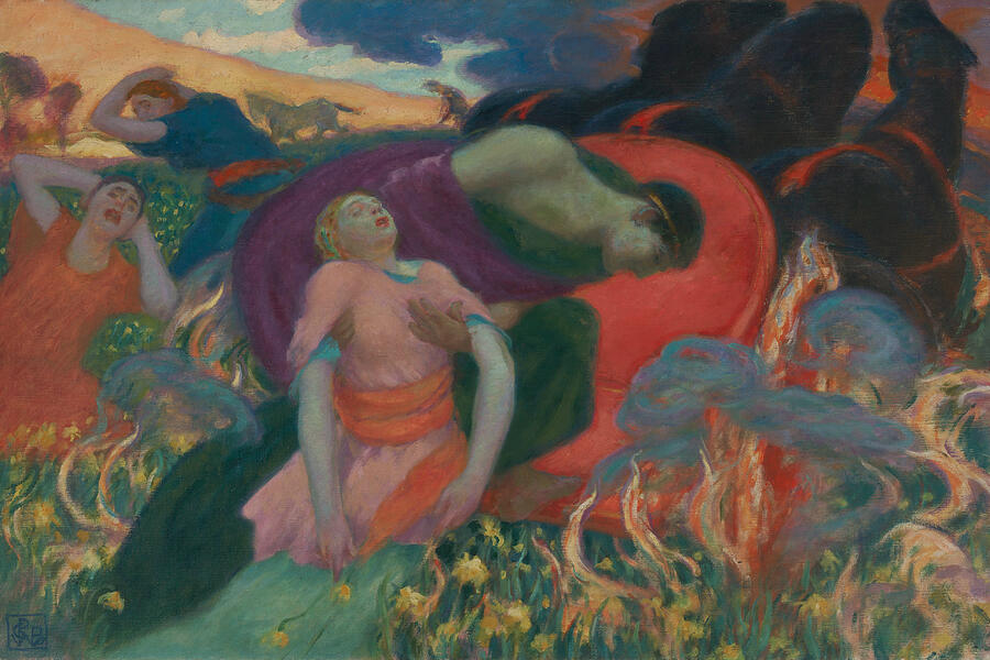 The Rape of Persephone, from circa 1913 Painting by Rupert Bunny