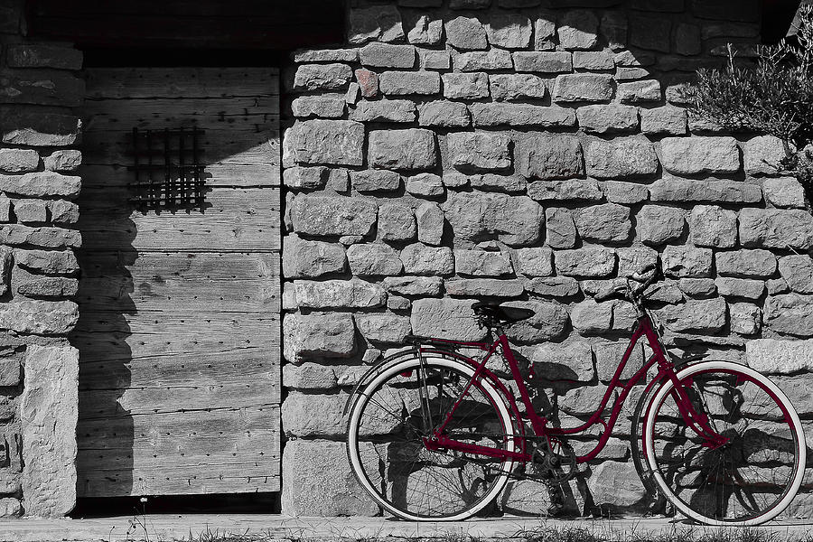 The red bicycle #3 Photograph by Dany Lison