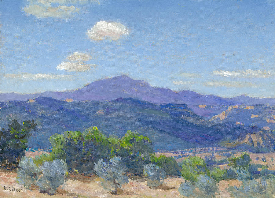 Italian Landscape Painting - The River Tiber Valley Near Giove by Ben Rikken Italian Landscape Painting - The River Tiber Valley Near Giove by Ben Rikken