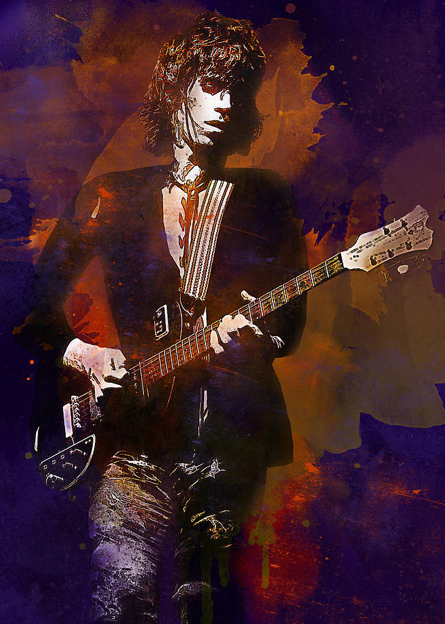 The Rolling Stones. Keith Richards. Digital Art by Lilia Kosvintseva