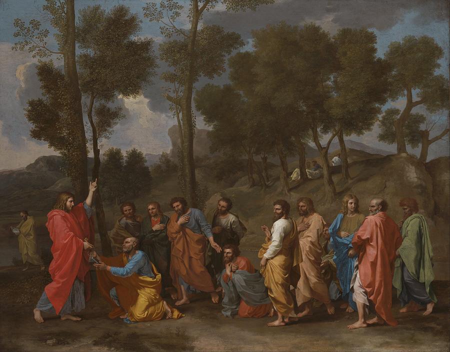 Tree Painting - The Sacrament of Ordination #2 by Nicolas Poussin