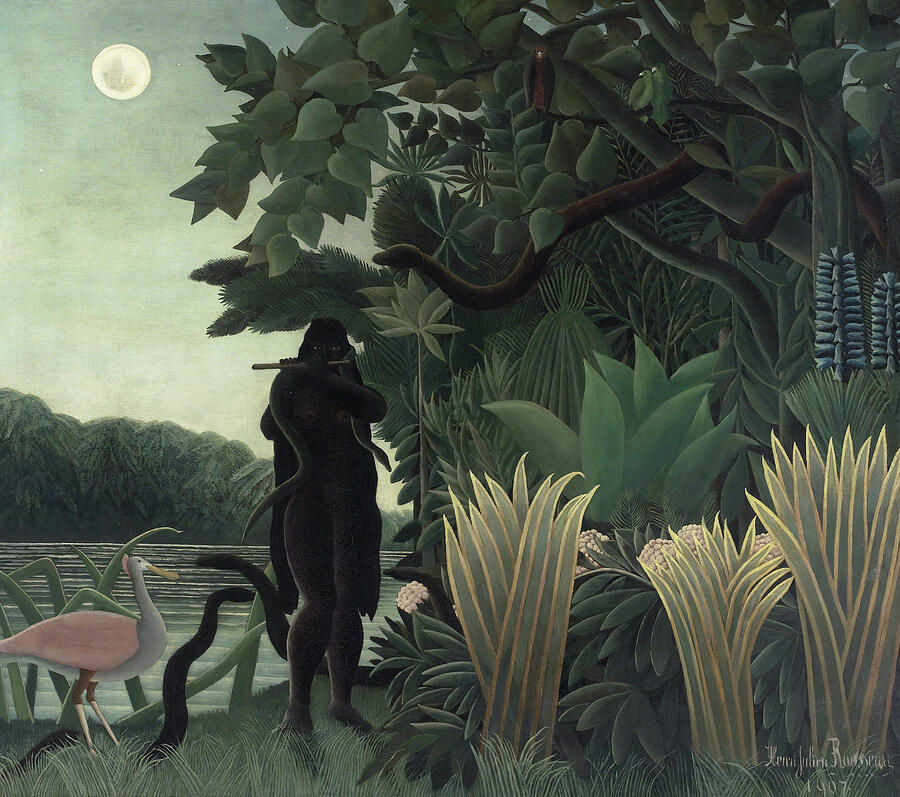 The Snake Charmer, from 1907 Painting by Henri Rousseau