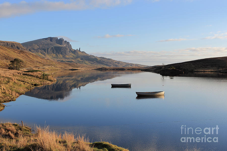 The Storr reflecting in Loch Fada #3 Photograph by Maria Gaellman