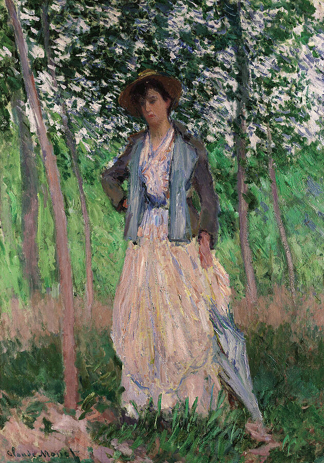 The Stroller, from 1887 Painting by Claude Monet