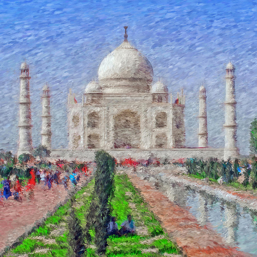The Taj Mahal - Impressionist Style #2 Digital Art by Digital Photographic Arts