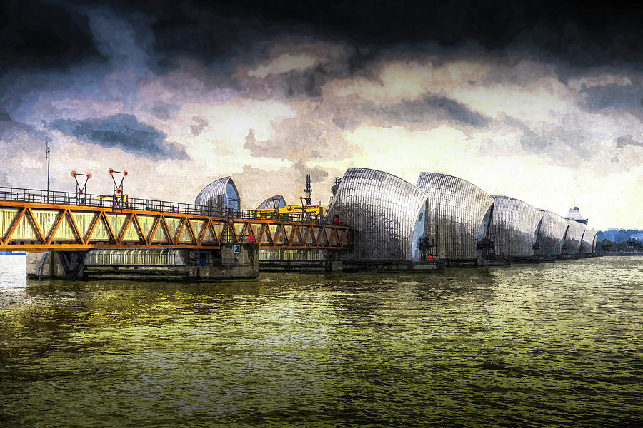 The Thames Barrier London Art #2 Photograph by David Pyatt