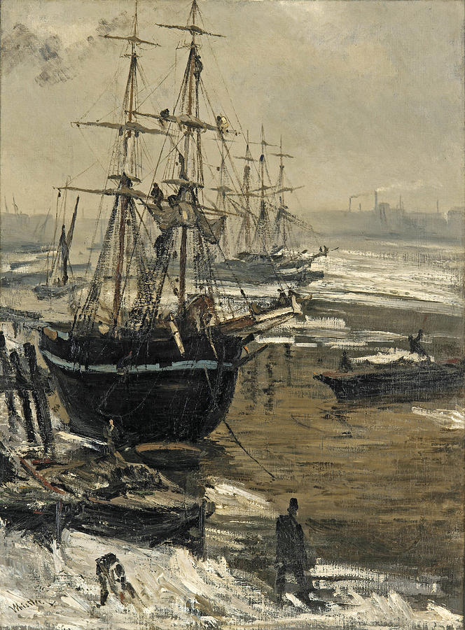 James Abbott Mcneill Whistler Painting - The Thames in Ice #3 by James Abbott McNeill Whistler