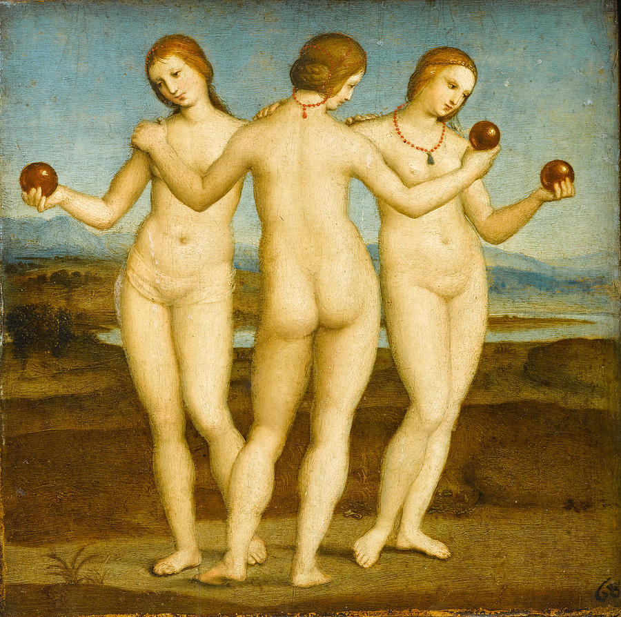 The Three Graces #5 Painting by Raphael