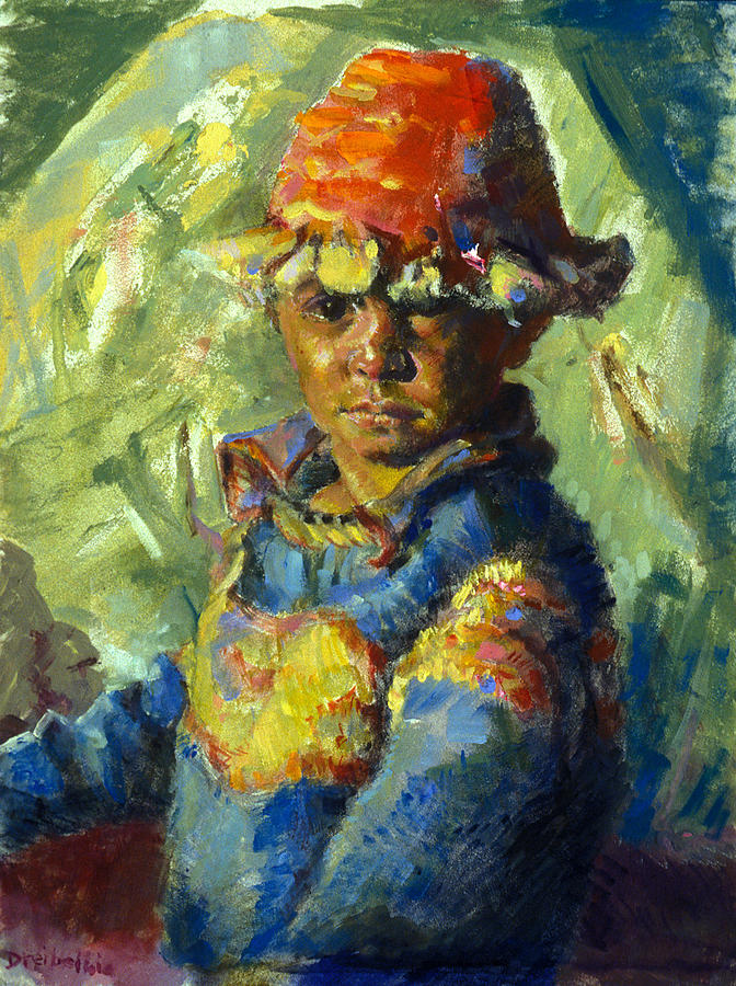 The Tibetan Boy #2 Painting by Ellen Dreibelbis