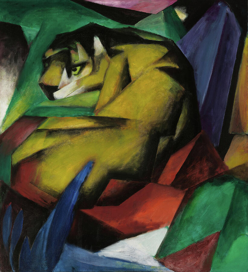 The Tiger, from 1912 Relief by Franz Marc The Tiger, from 1912 Relief by Franz Marc