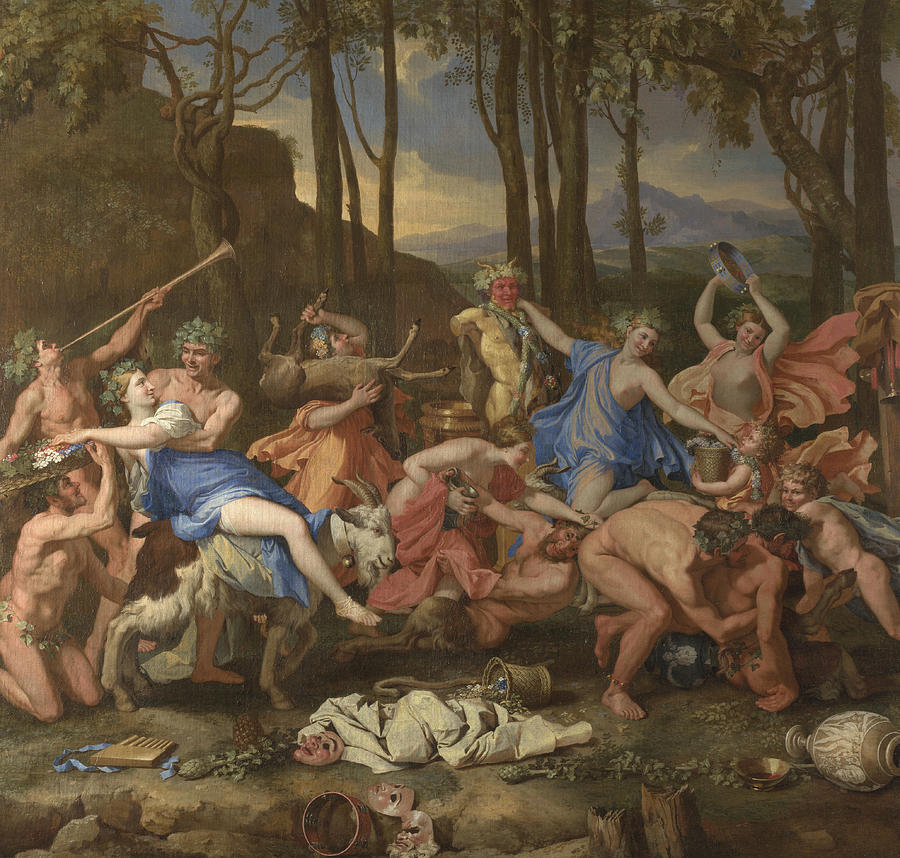 Greek Painting - The triumph of Pan by Nicolas Poussin