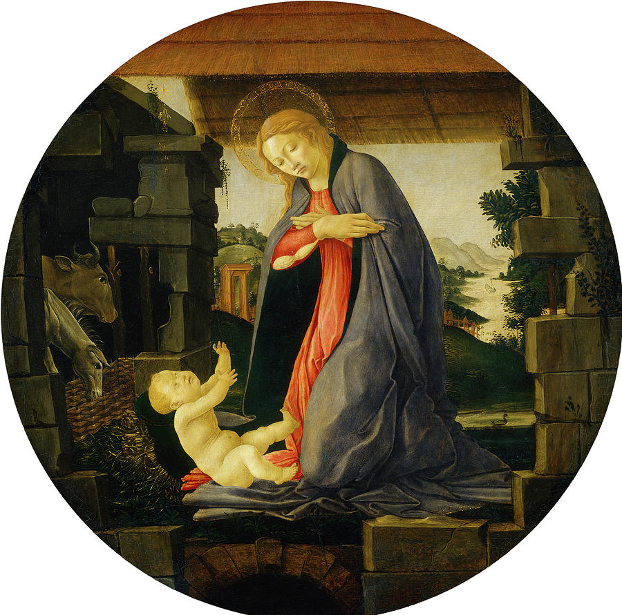 The Virgin Adoring the Child #3 Painting by Sandro Botticelli