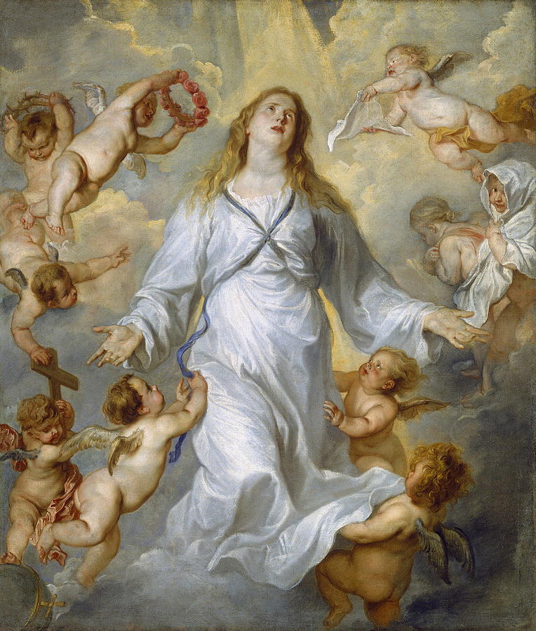 The Virgin as Intercessor #4 Painting by Anthony van Dyck