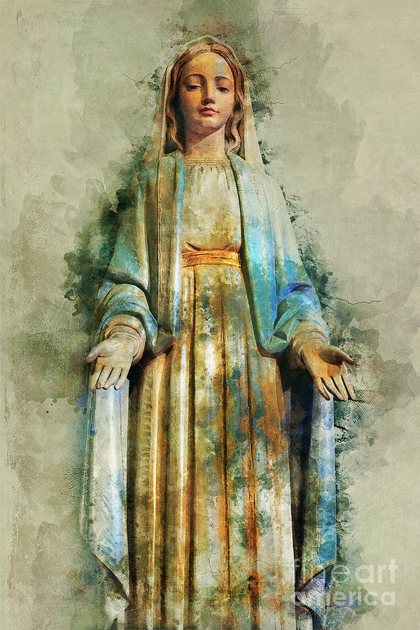 The Virgin Mary #2 Mixed Media by Ian Mitchell