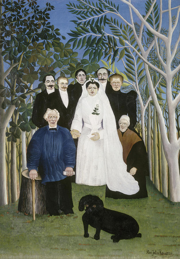 The Wedding Party #4 Painting by Henri Rousseau