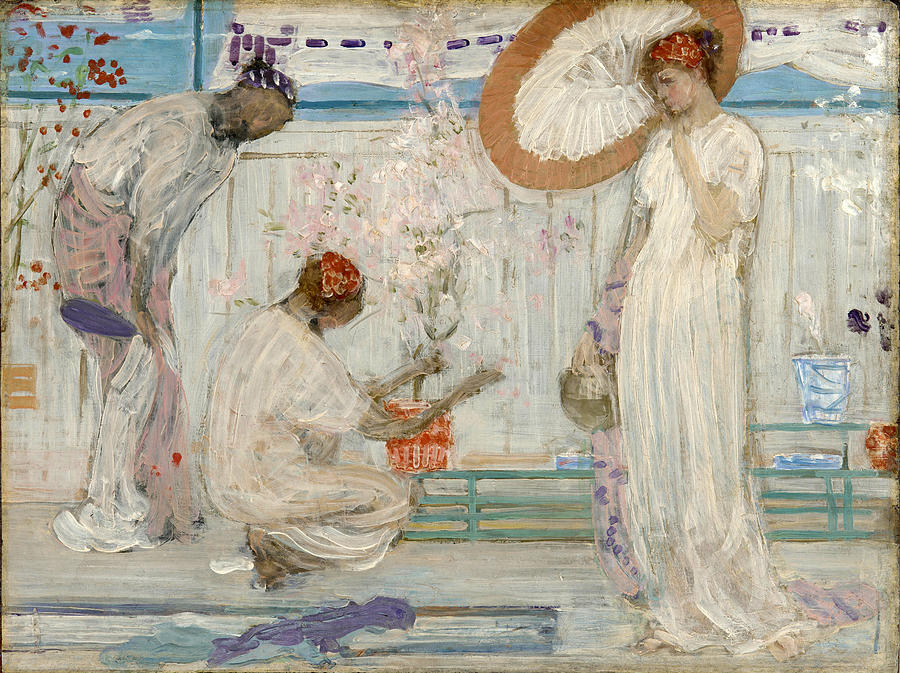 The White Symphony. Three Girls #3 Painting by James Abbott McNeill Whistler