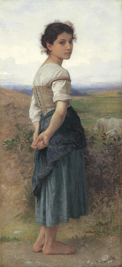 The Young Shepherdess #2 Painting by William