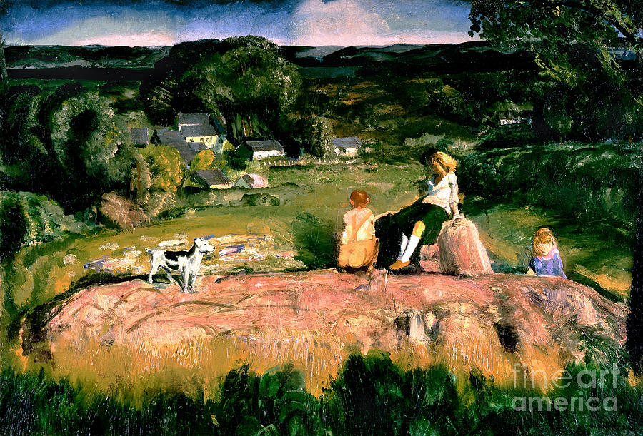 Three Children #2 Painting by George Bellows