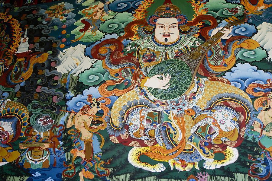 Tibetan Buddhist Mural #2 Photograph by Michele Burgess