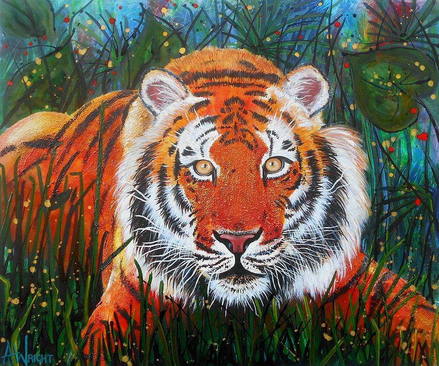 Tiger- LARGE WORK Painting by Angie Wright