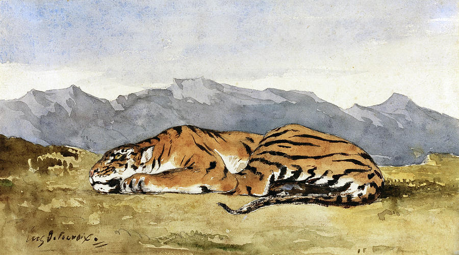 Tiger #3 Painting by Eugene Delacroix