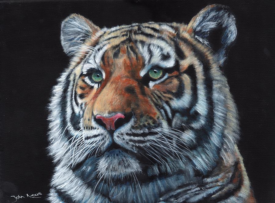 Tiger Portrait #2 Painting by John Neeve