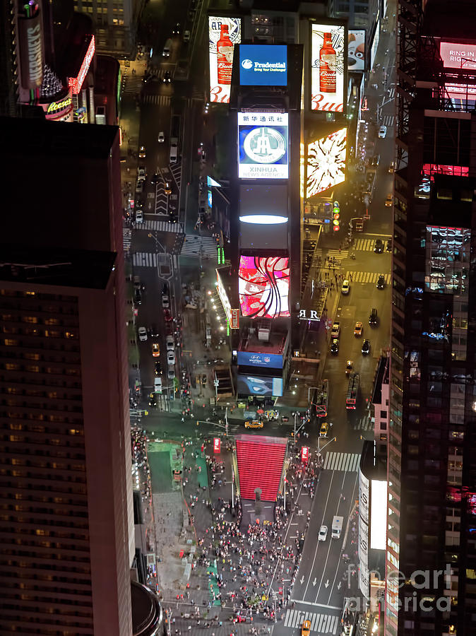 Times Square Aerial Photo #3 Photograph by David Oppenheimer