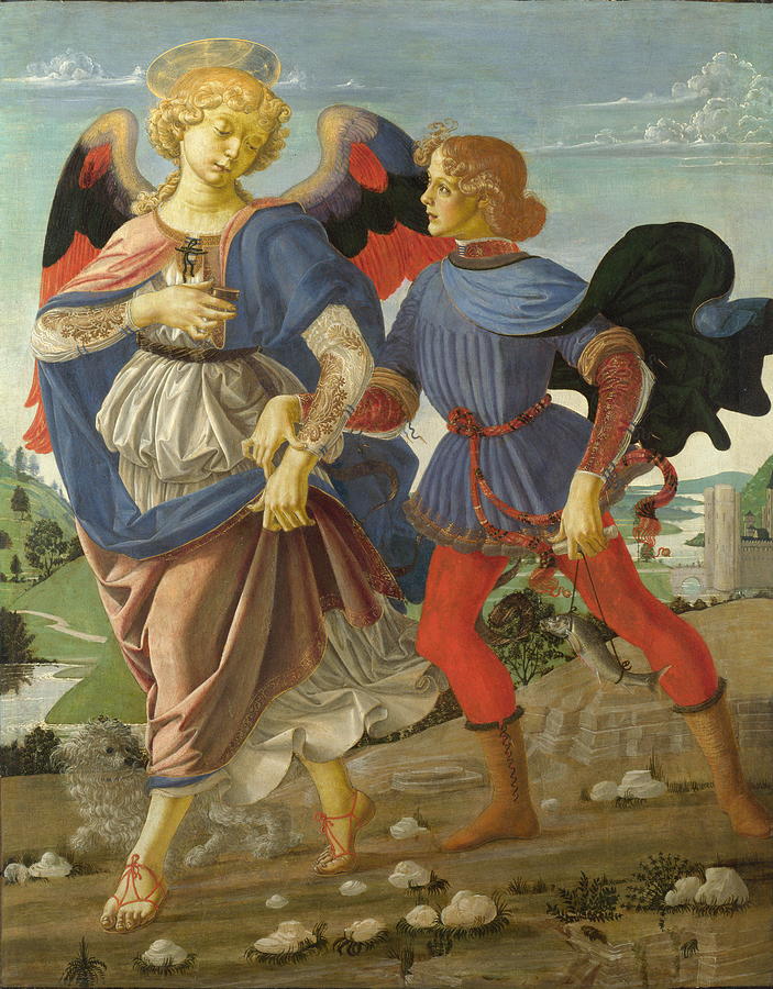 Tobias And The Angel Painting by Andrea Del Verrocchio - Fine Art America