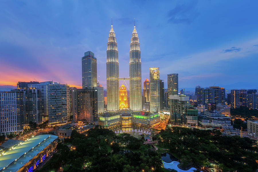 Top view of Park and Kuala Lumper city Photograph by Anek Suwannaphoom ...