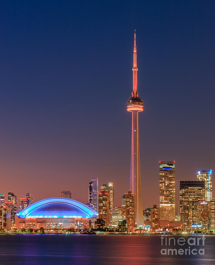 Skyline Photograph - Toronto Skyline after sunset #3 by Henk Meijer Photography