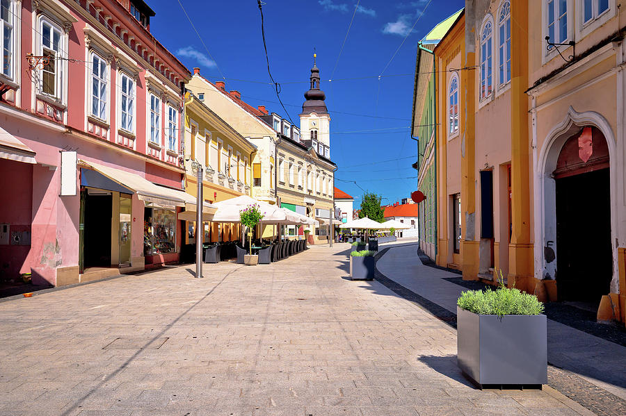Town of Cakovec main street view #2 Photograph by Brch Photography