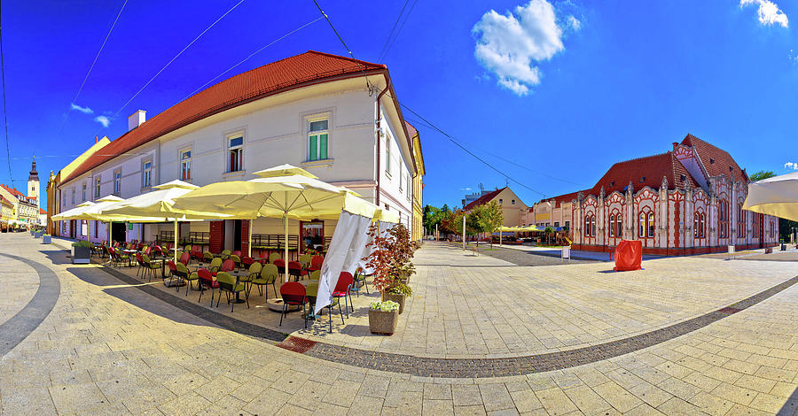 Town of Cakovec square and landmarks panoramic view #2 Photograph by Brch Photography