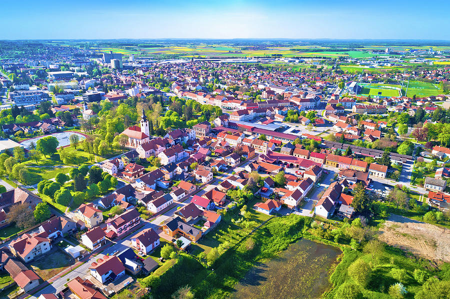 Town of Koprivnica aerial view #2 Photograph by Brch Photography
