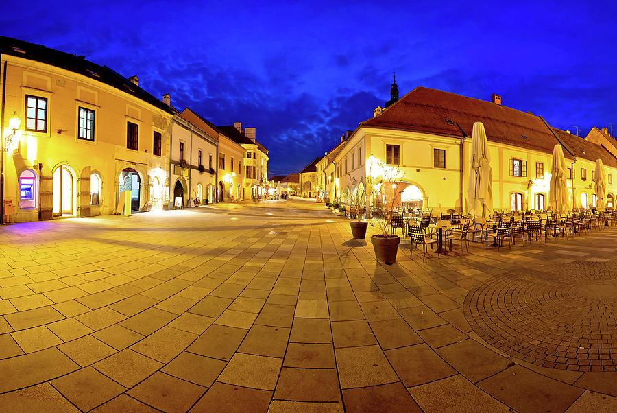 Town of Varazdin central square panorama #2 Photograph by Brch Photography