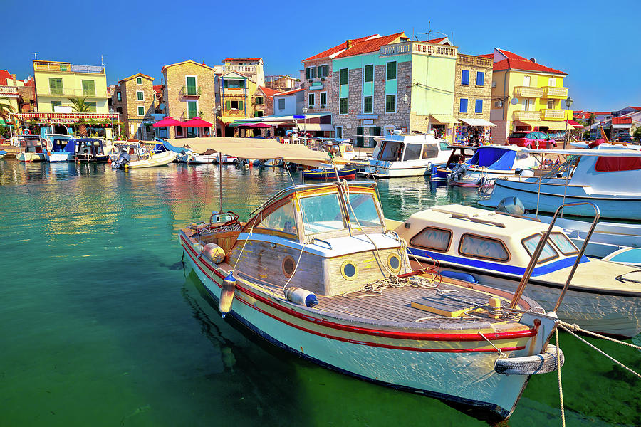 Town of Vodice tourist waterfront view #2 Photograph by Brch Photography