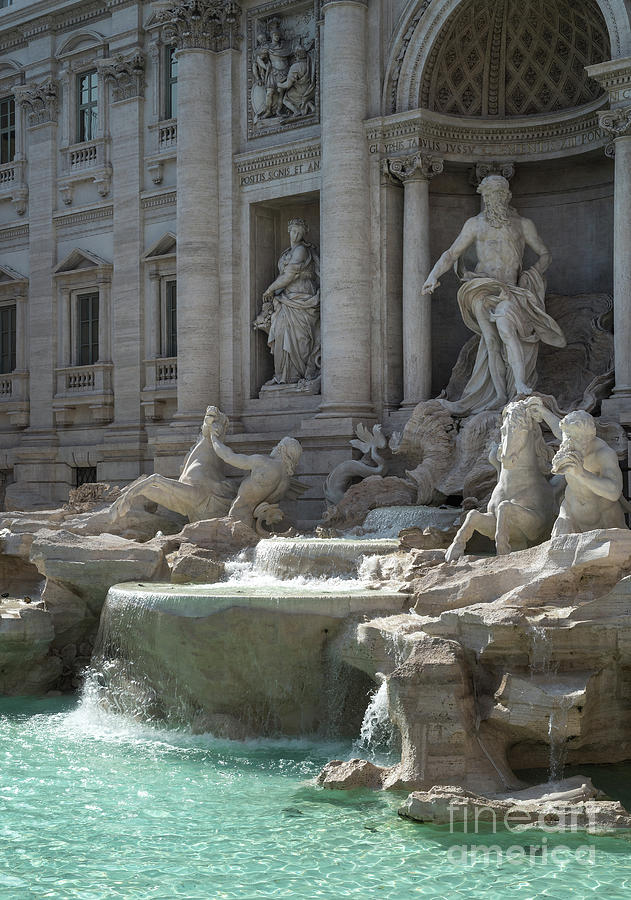 Horse Photograph - Trevi Fountain, Rome Italy #1 by Perry Rodriguez
