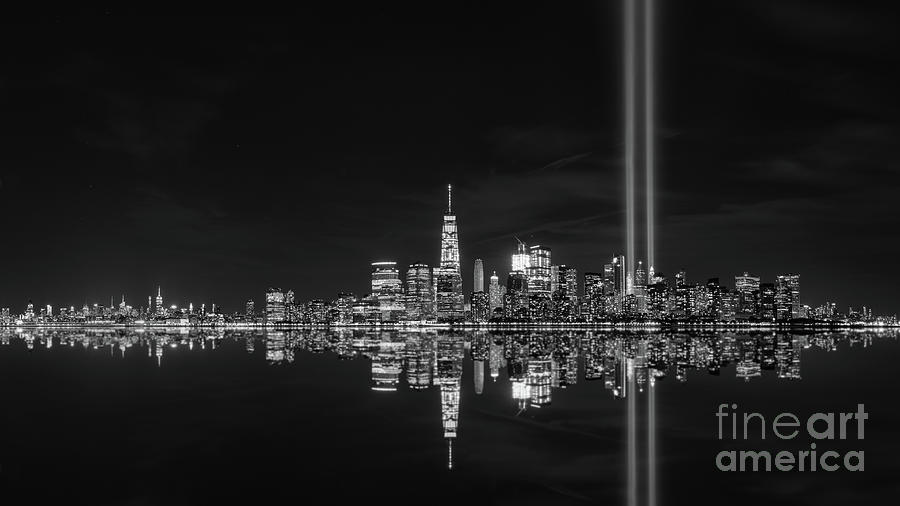 Empire State Building Photograph - Tribute In Light Reflections  #2 by Michael Ver Sprill