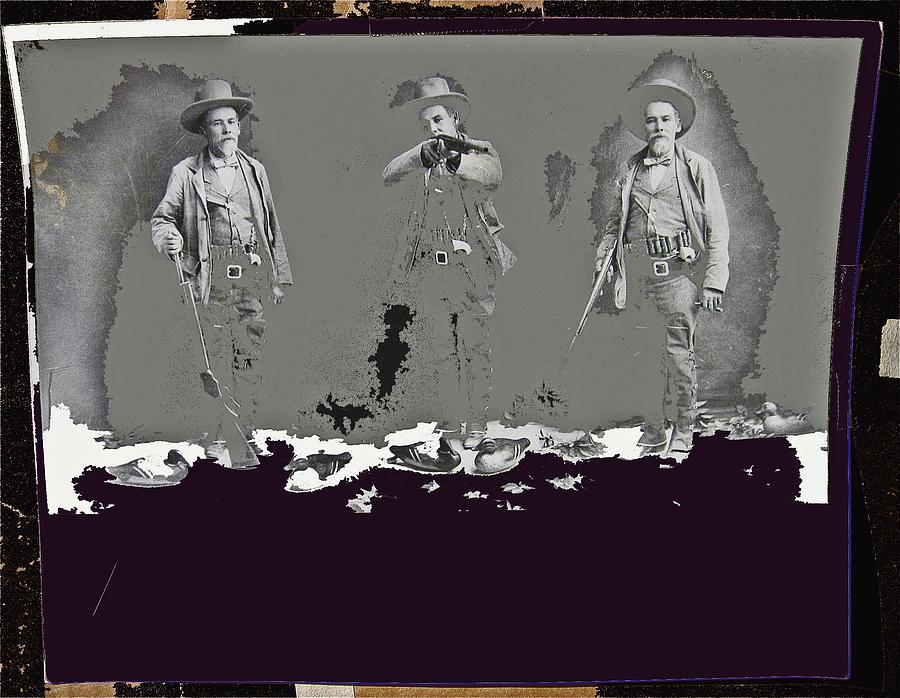 Triptych John Slaughter Date And Arizona Location Unknown Color Added 2008 #1 Photograph by David Lee Guss