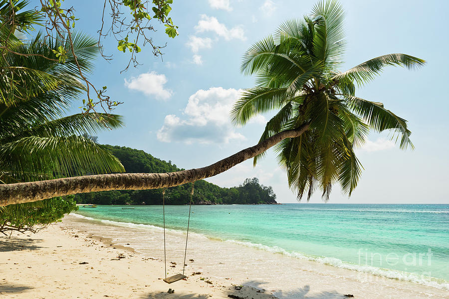 Tropical beach at Mahe island Seychelles Photograph by Dvoevnore Photo ...