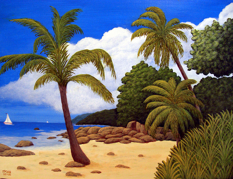 Tree Painting - Tropical Island Beach #2 by Frederic Kohli