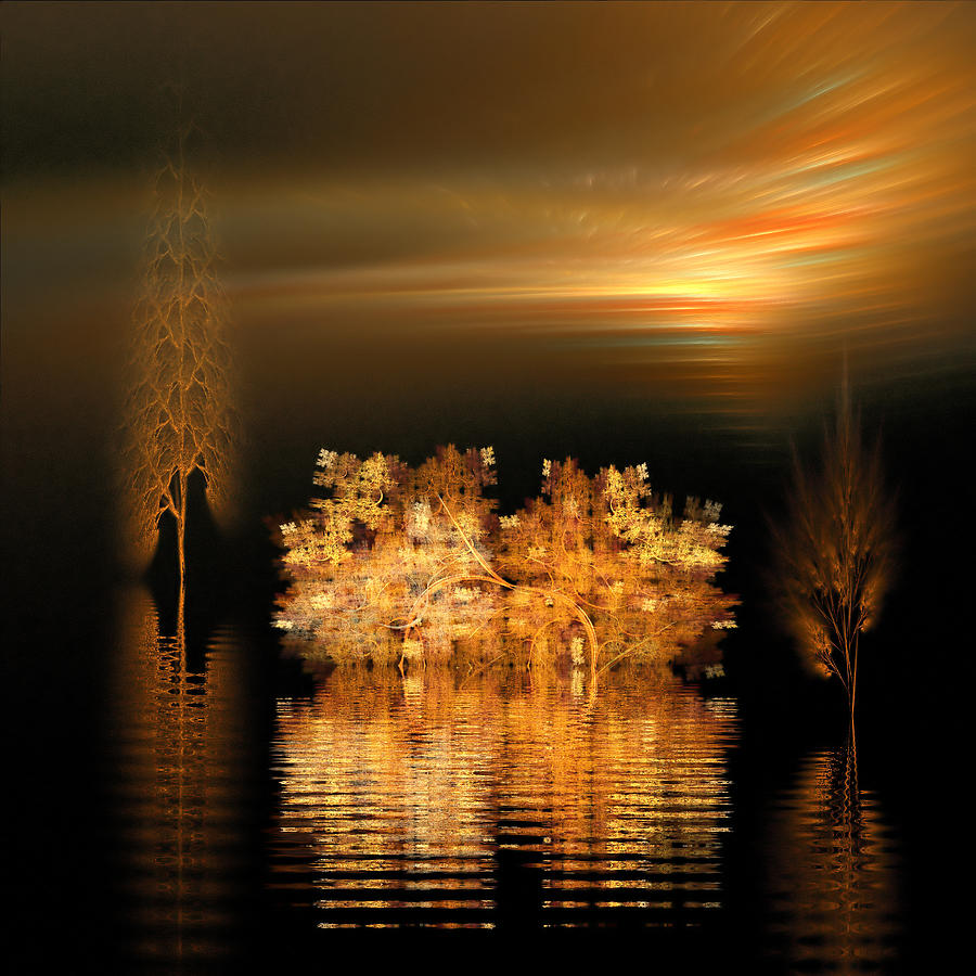 Twilight on the Bayou #2 Digital Art by Richard Ortolano