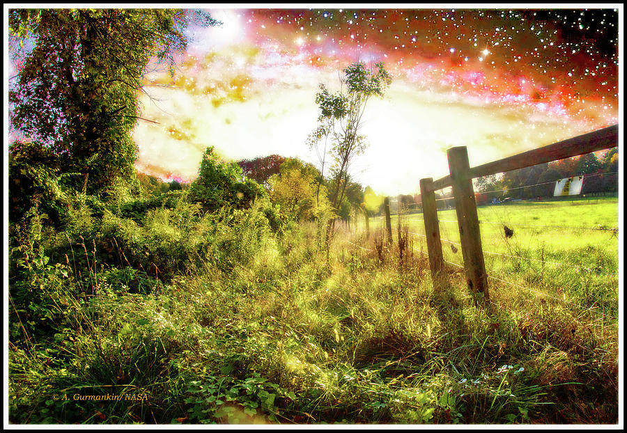 Twilight Over a Meadow #2 Digital Art by A Macarthur Gurmankin